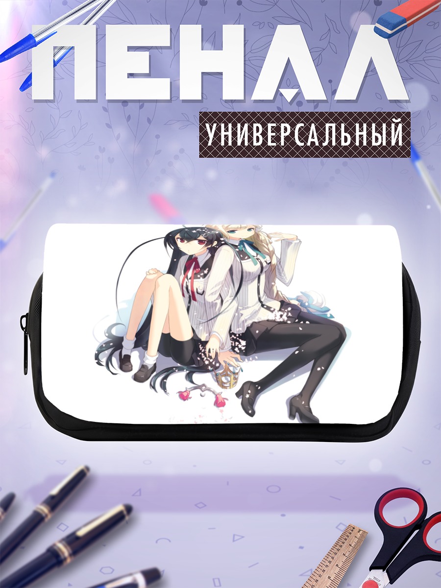 Пенал-косметичка Школьницы в лепестках