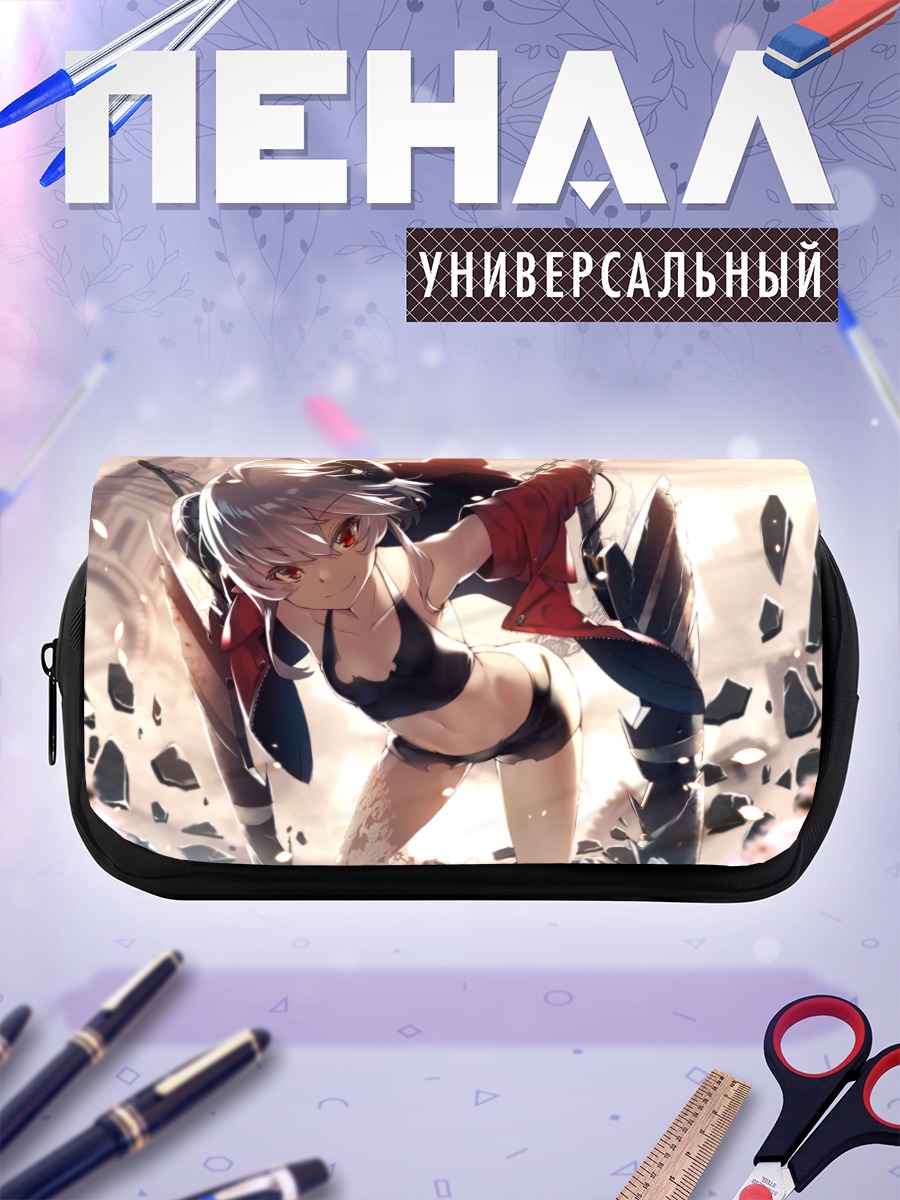 Пенал-косметичка Девушка с рогами