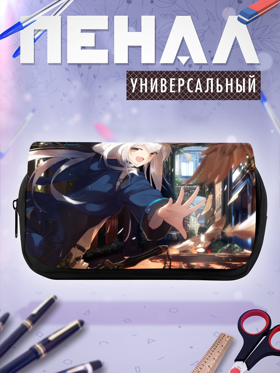 Пенал-косметичка Девушка-птица в городе