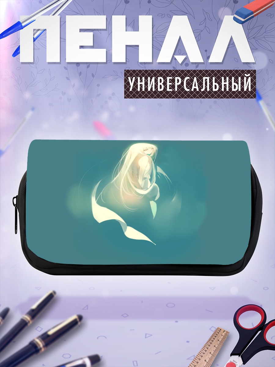 Пенал-косметичка Светлая девушка в синеве