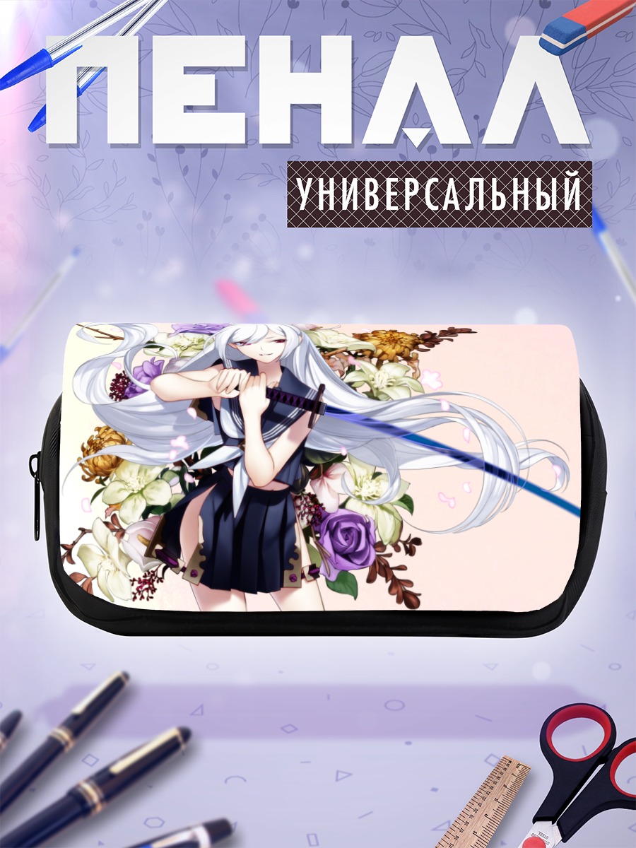 Пенал-косметичка Воительница в цветах