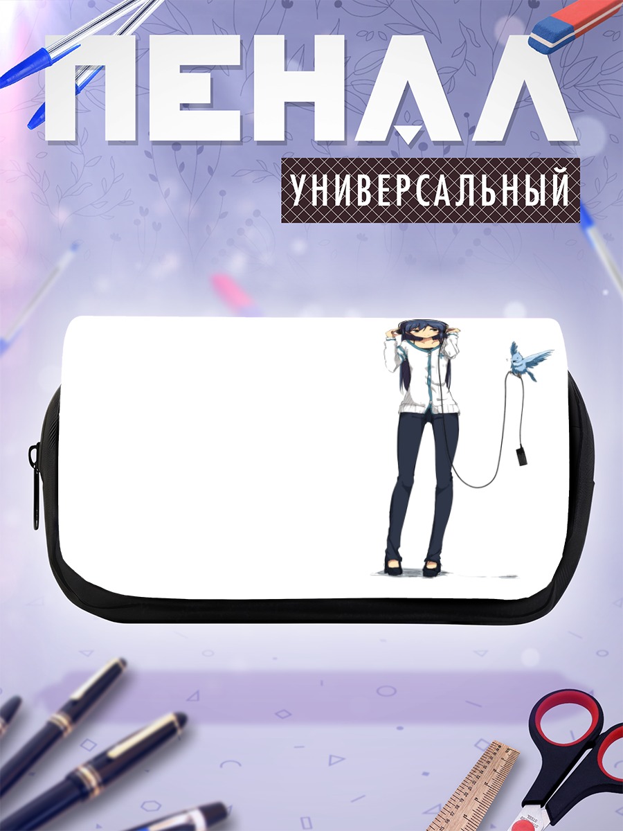 Пенал-косметичка Чихая Кисараги в наушниках