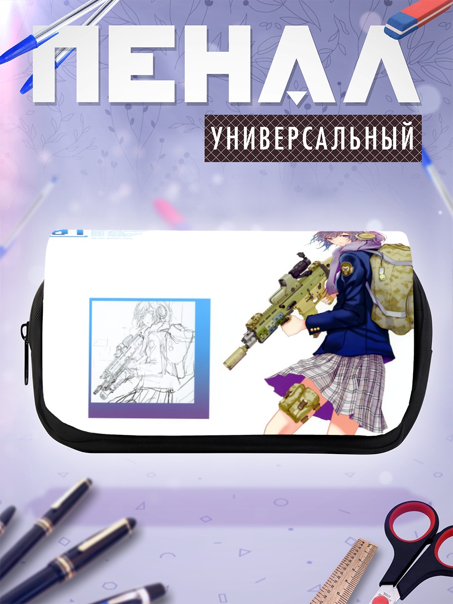 Пенал-косметичка Мику Хацунэ с оружием