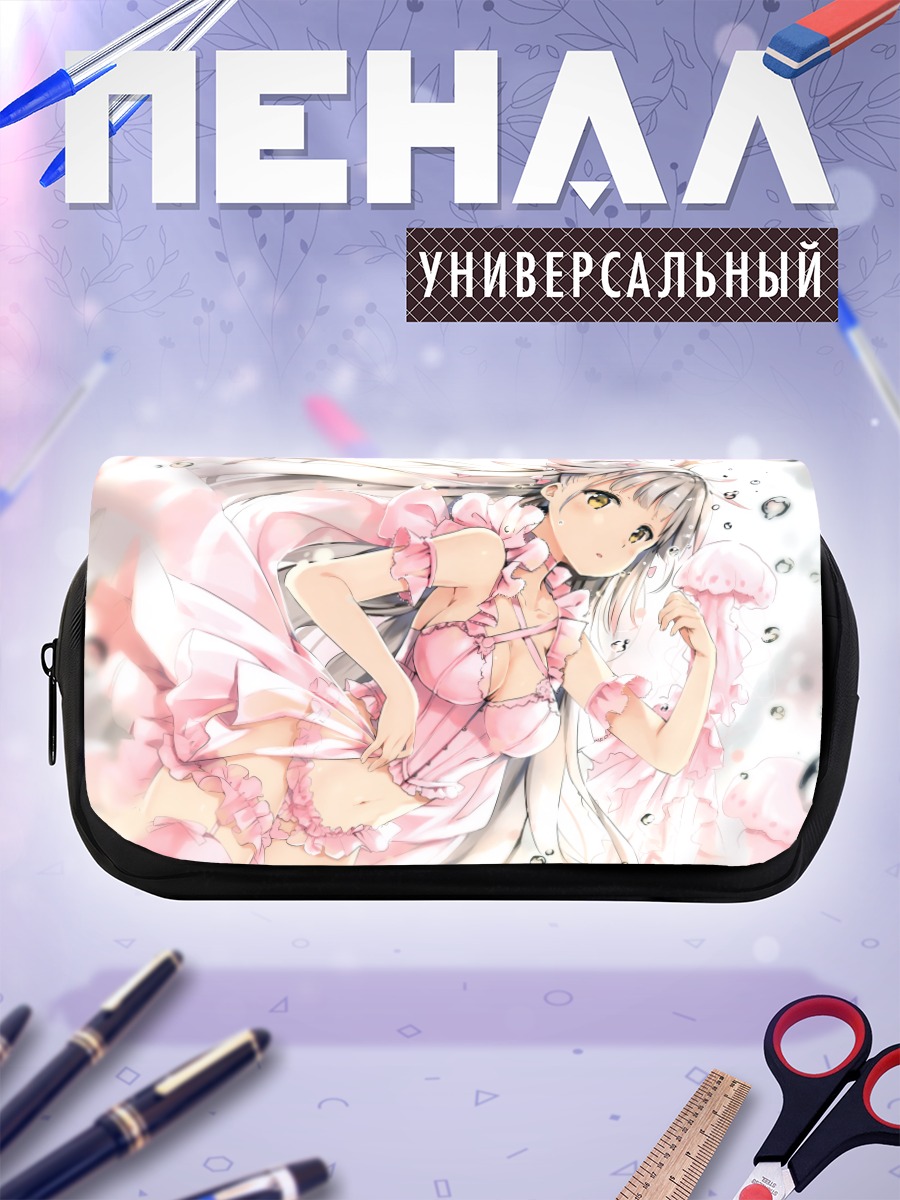 Пенал-косметичка Девушка в розовом