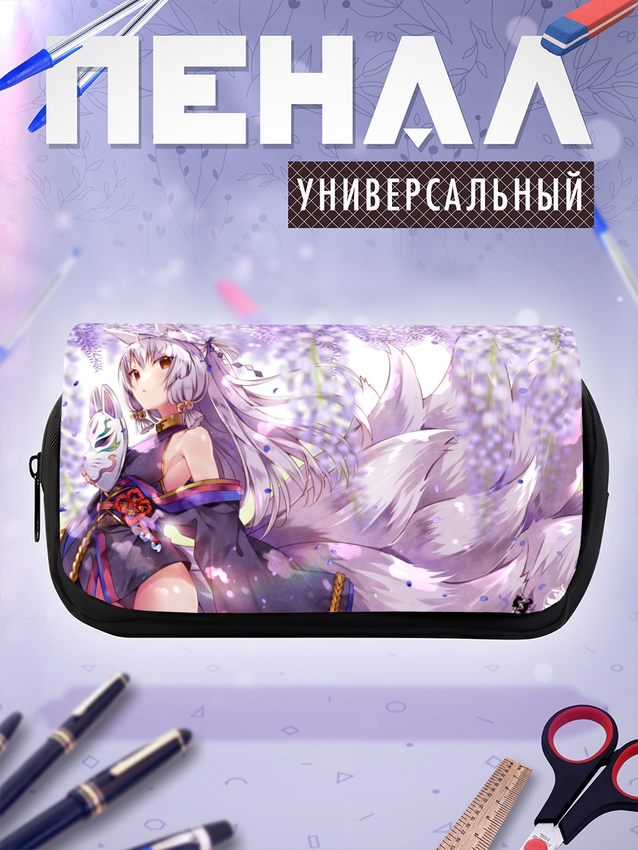 Пенал-косметичка Кицунэ в цветах