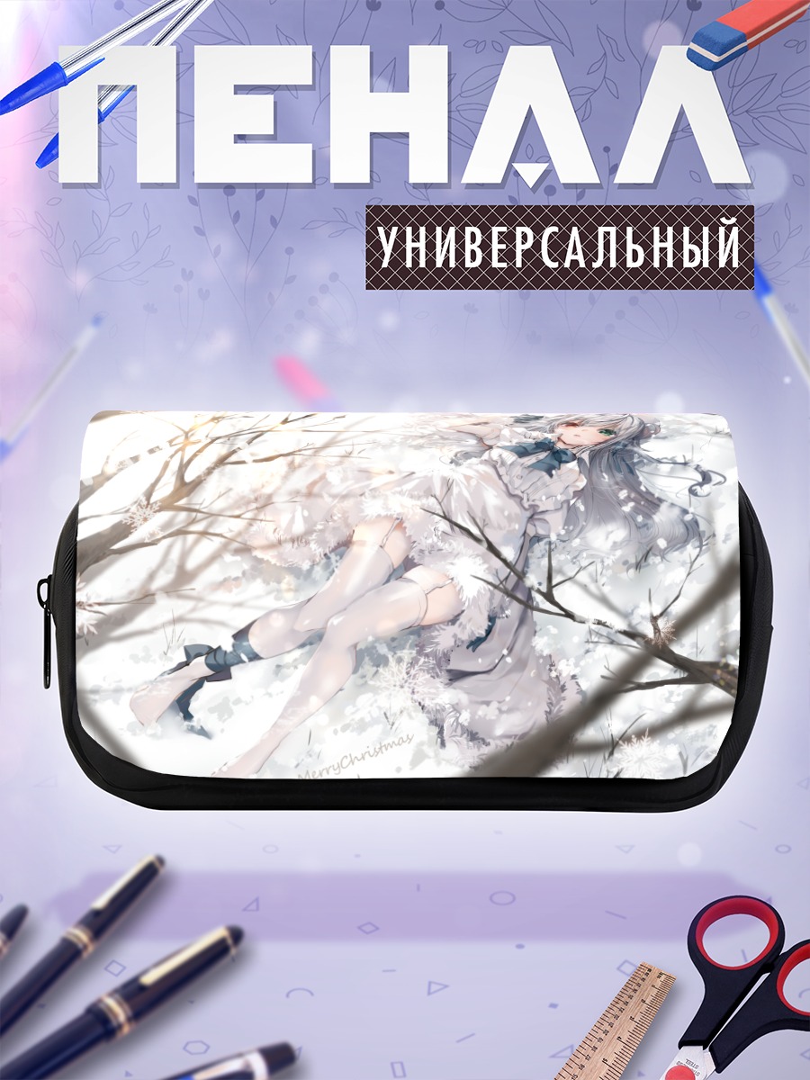 Пенал-косметичка Зимняя сказка в снегу