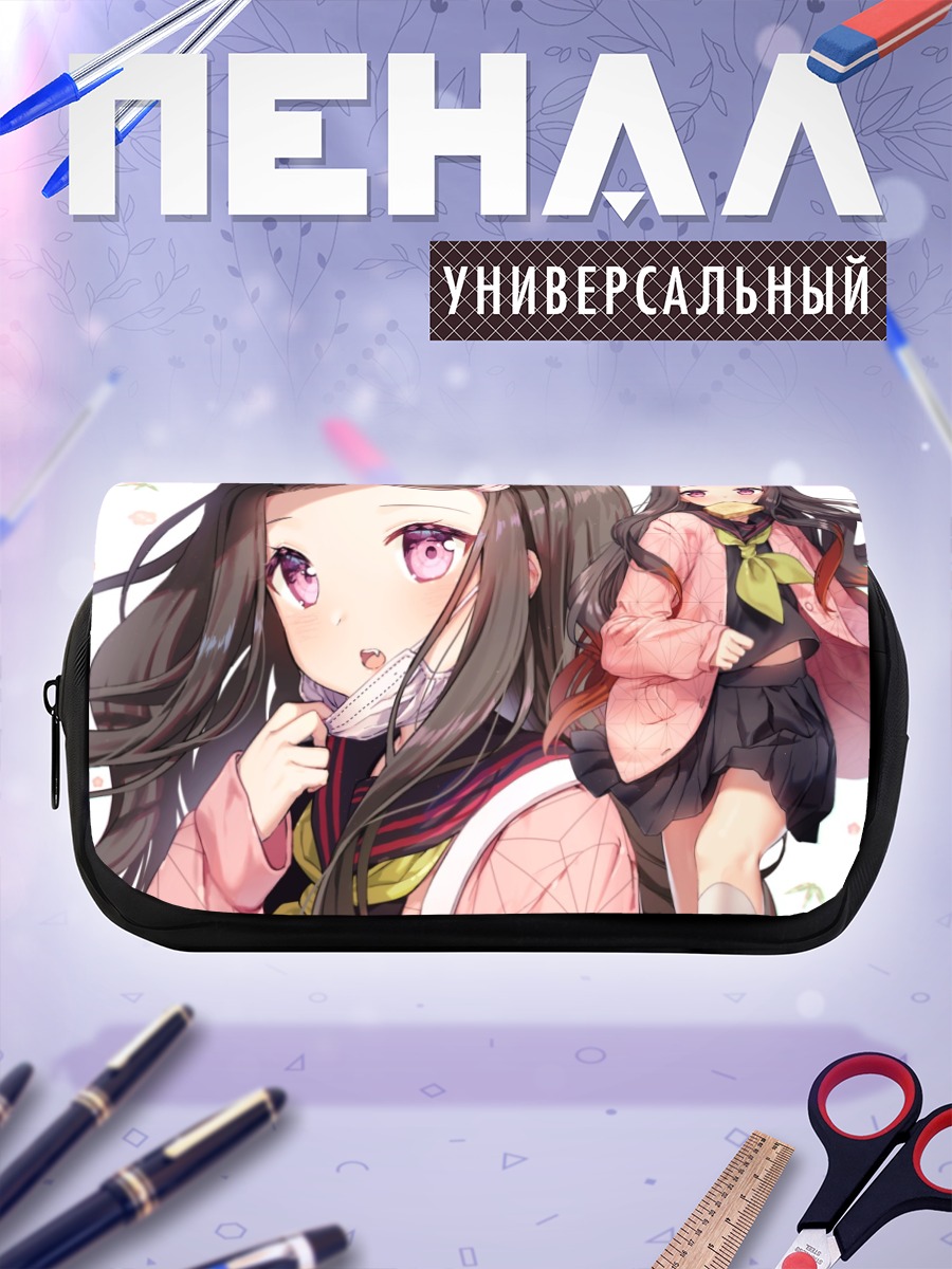 Пенал-косметичка Незуко Камадо в цветах