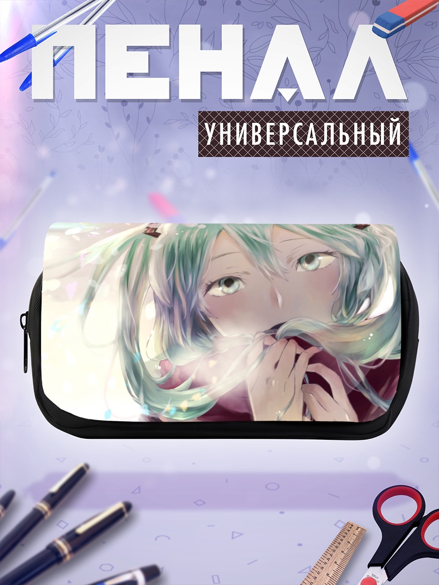 Пенал-косметичка Мику Хацунэ в лепестках