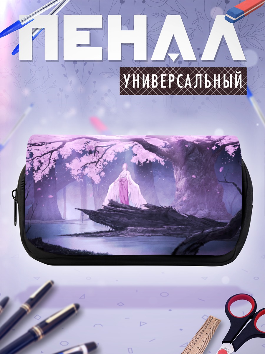 Пенал-косметичка Цветение сакуры в лесу