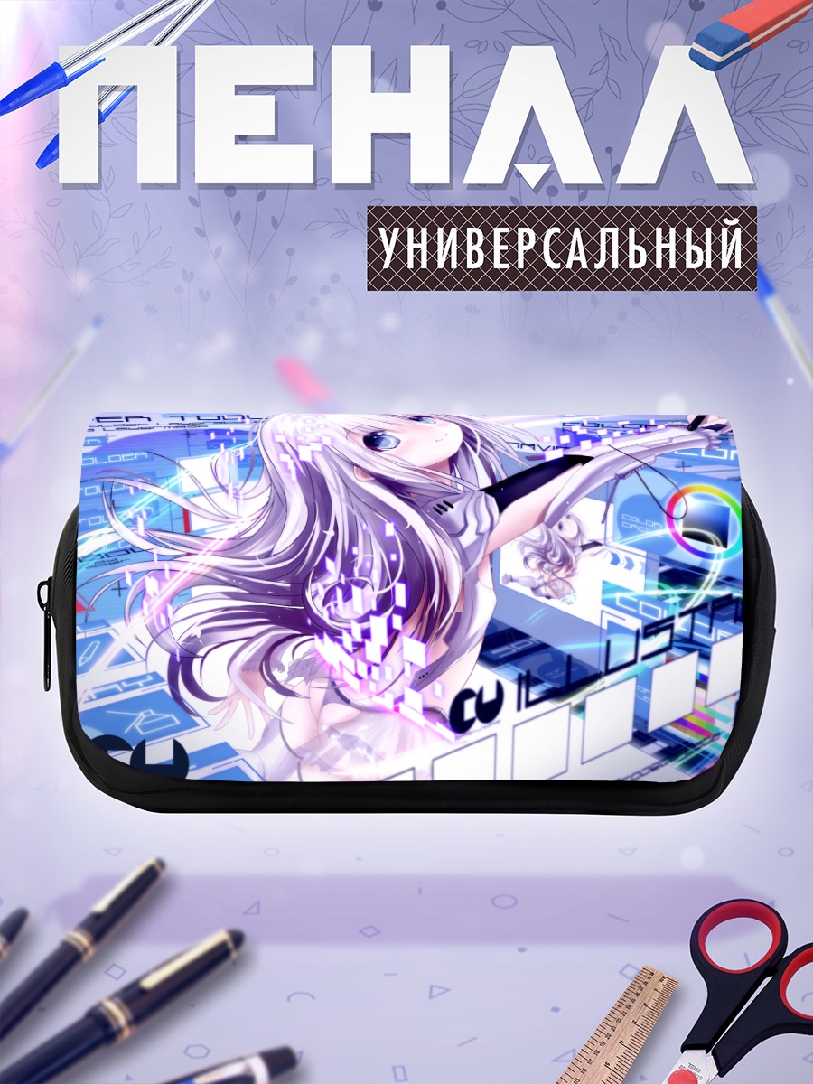 Пенал-косметичка Мику Хацунэ в неоне