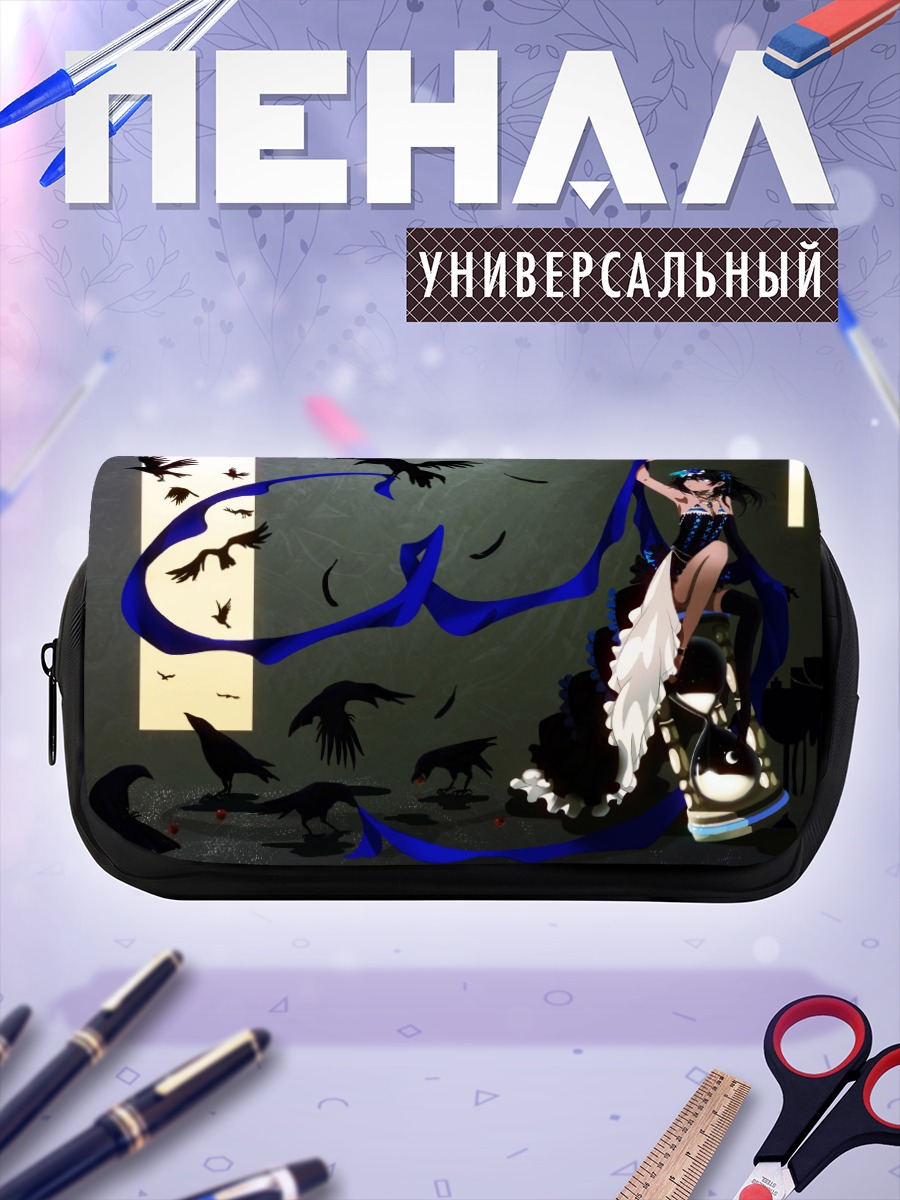 Пенал-косметичка Мику Хацунэ с воронами