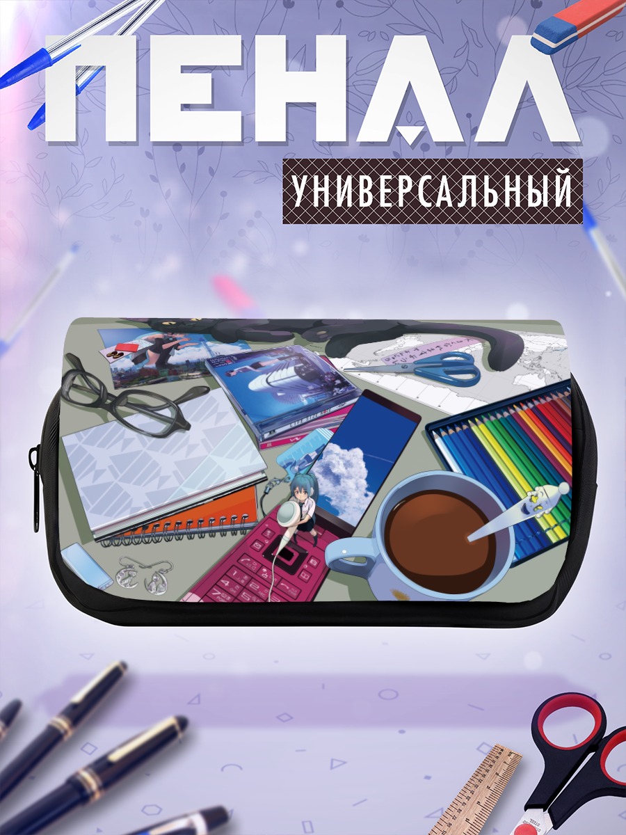 Пенал-косметичка Мику Хацунэ на столе