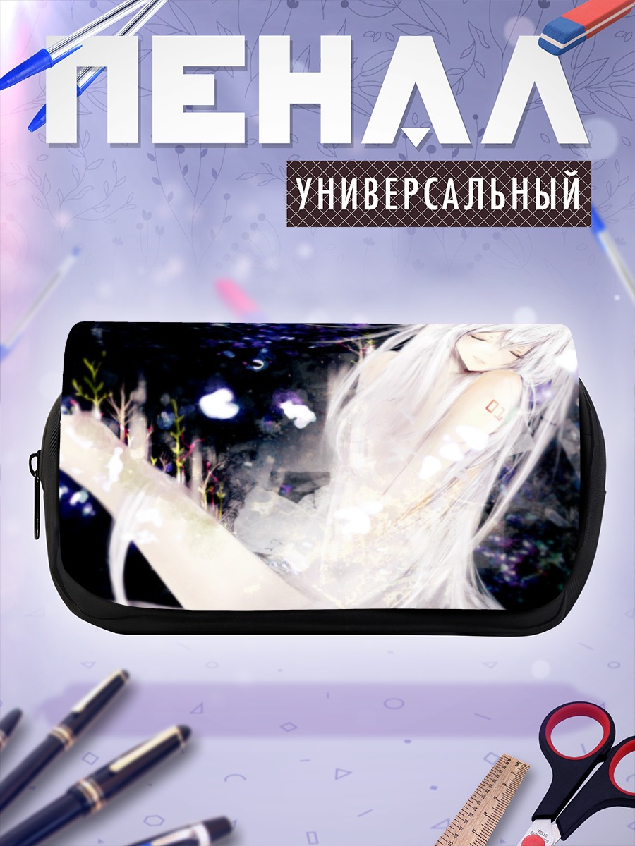 Пенал-косметичка Мику Хацунэ в цветах