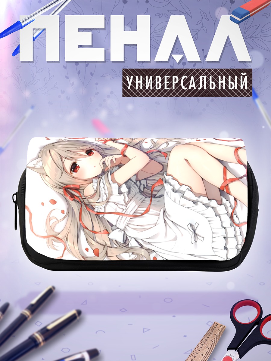 Пенал-косметичка Кошкодевочка в лепестках
