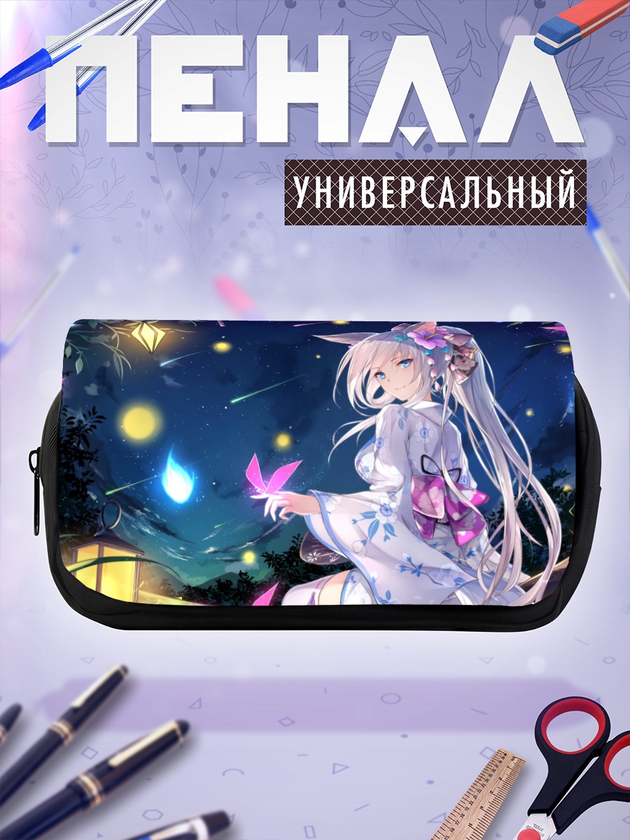 Пенал-косметичка Девушка-лиса в цветах