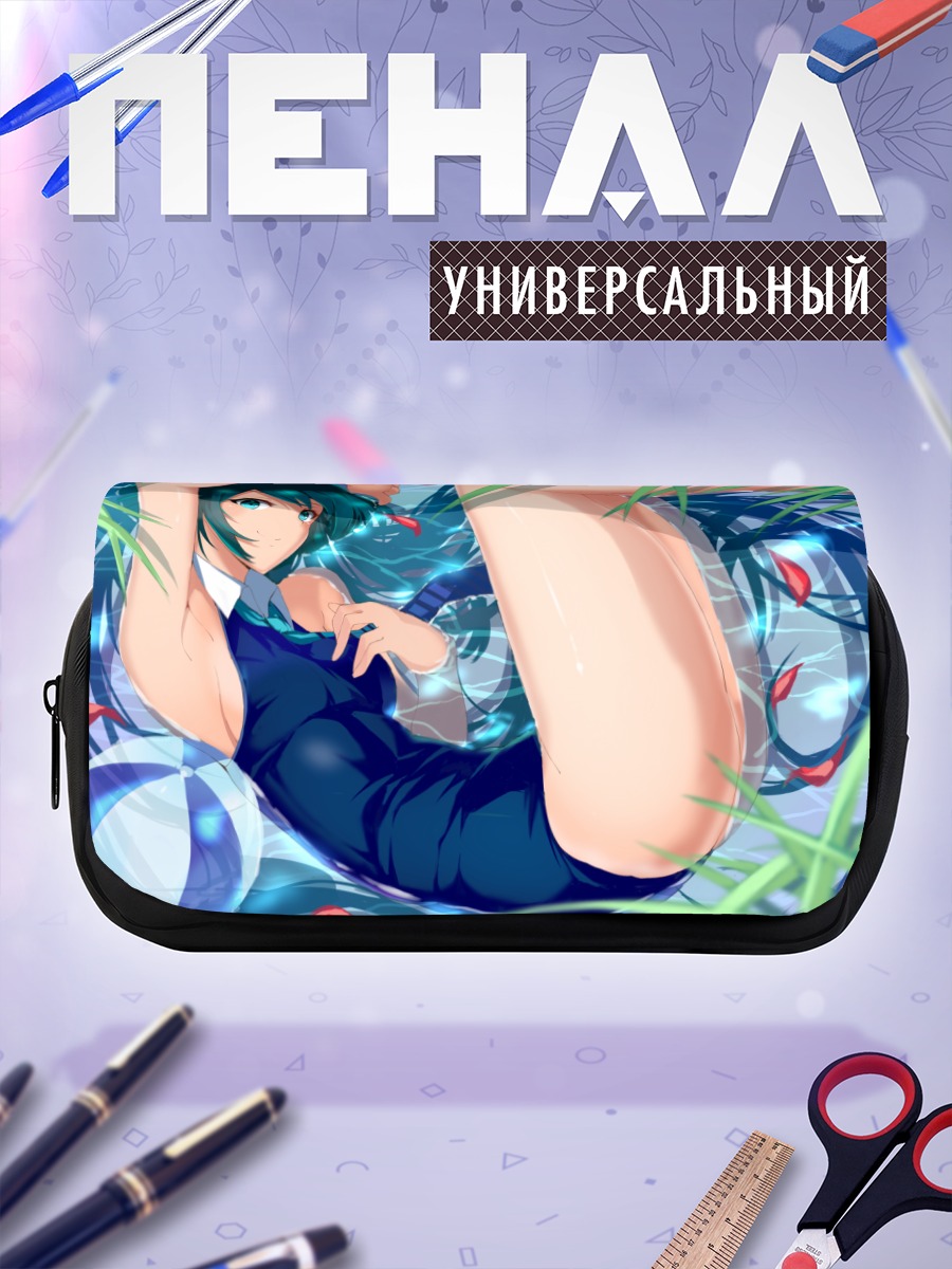 Пенал-косметичка Мику Хацунэ в траве