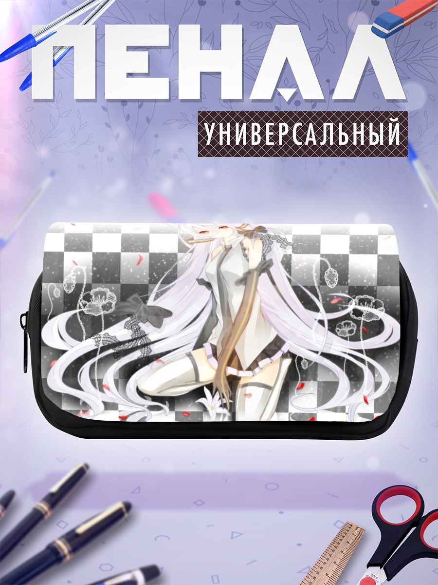 Пенал-косметичка Мику Хацунэ в белом