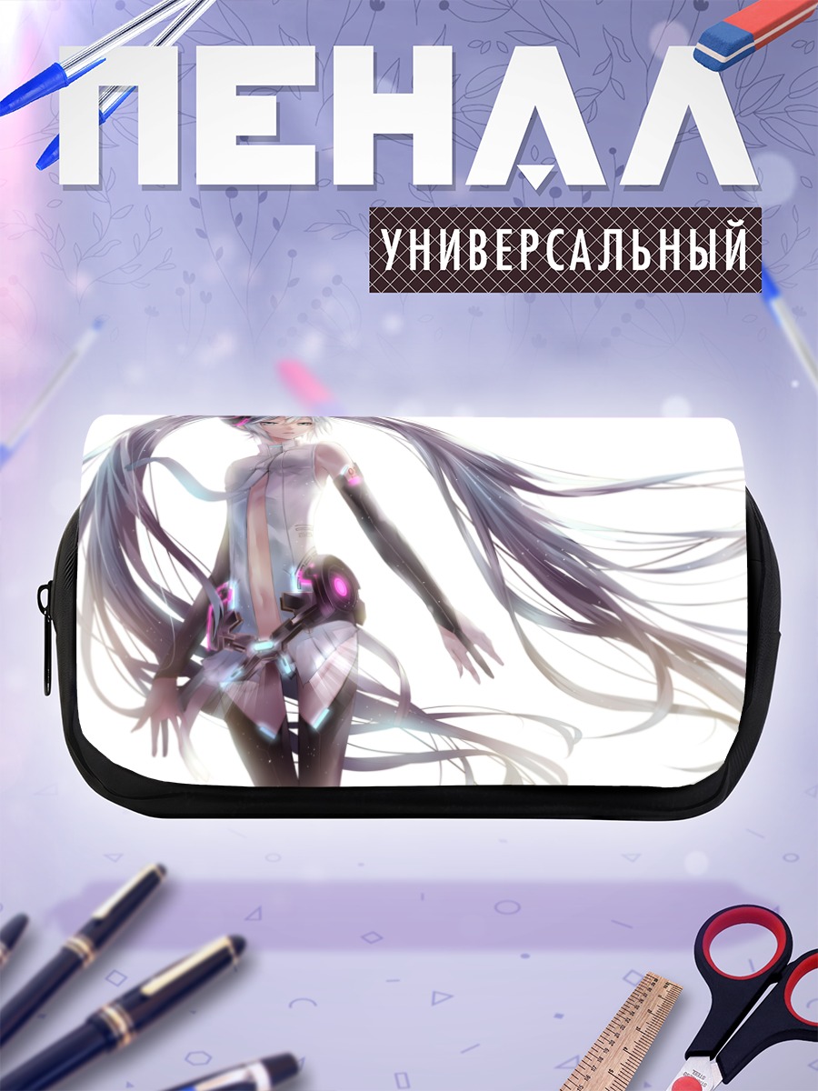 Пенал-косметичка Мику Хацунэ в белом