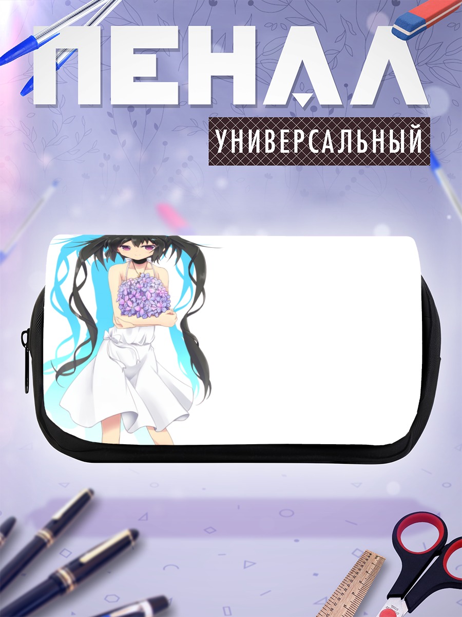 Пенал-косметичка Девушка с цветами