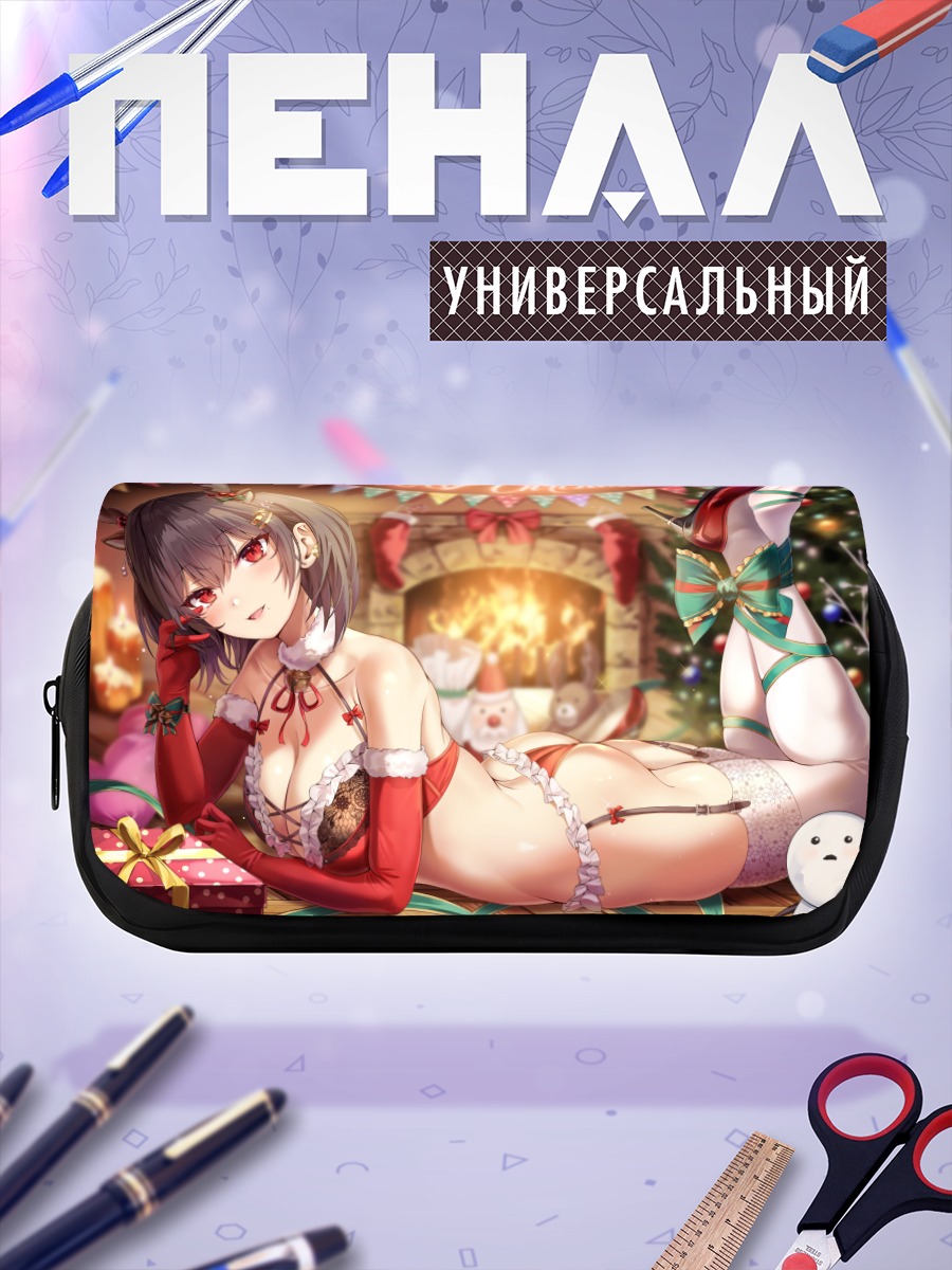 Пенал-косметичка Рождественская девушка с ушками