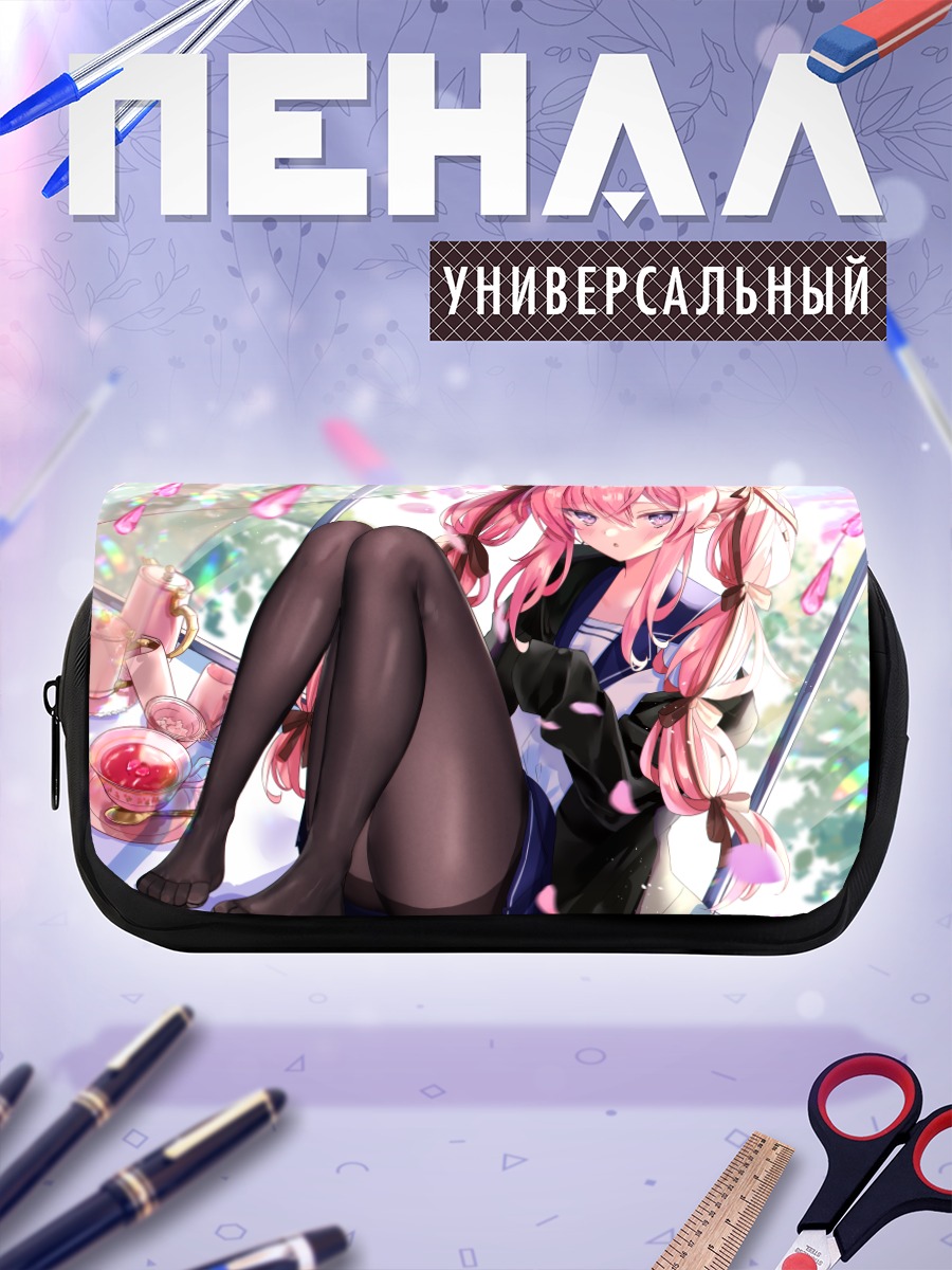 Пенал-косметичка Девушка в сакуре