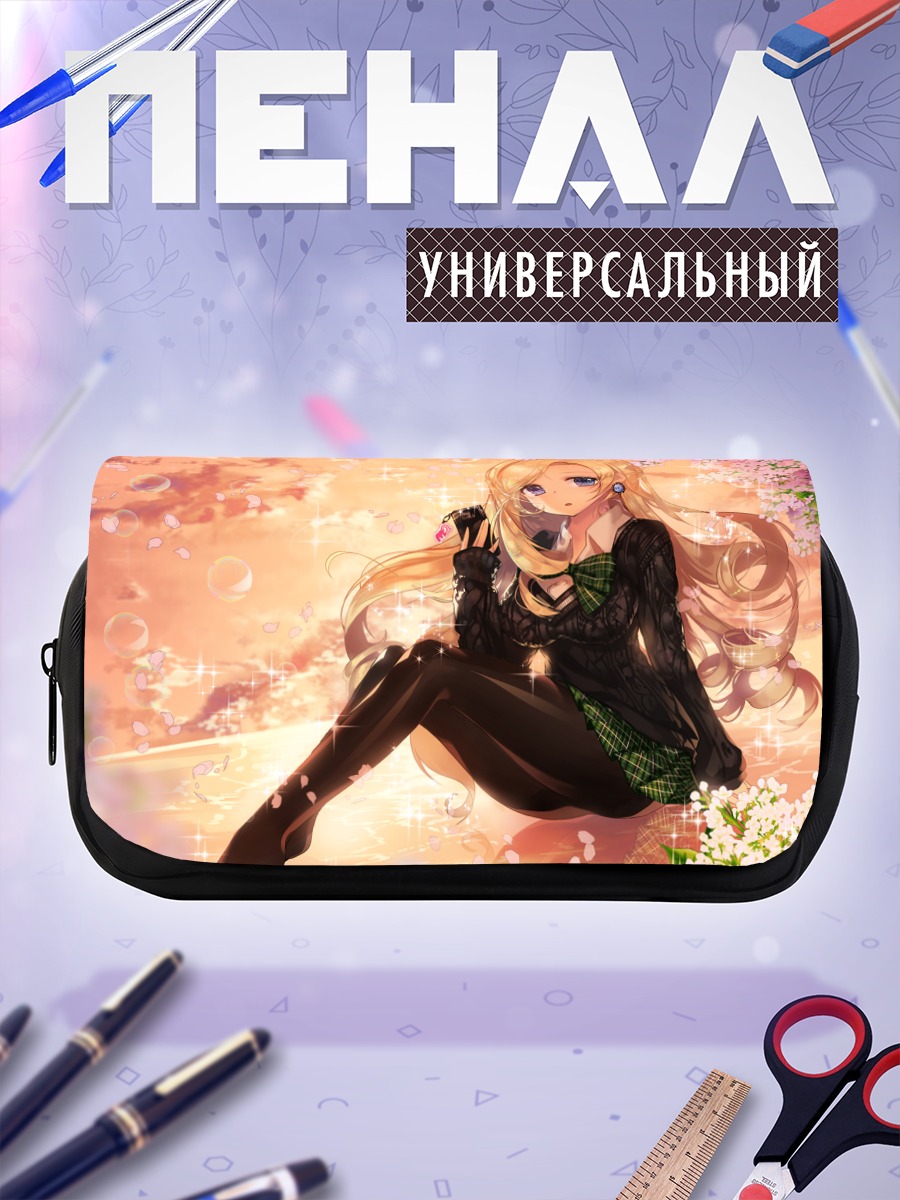 Пенал-косметичка Девушка в сакуре
