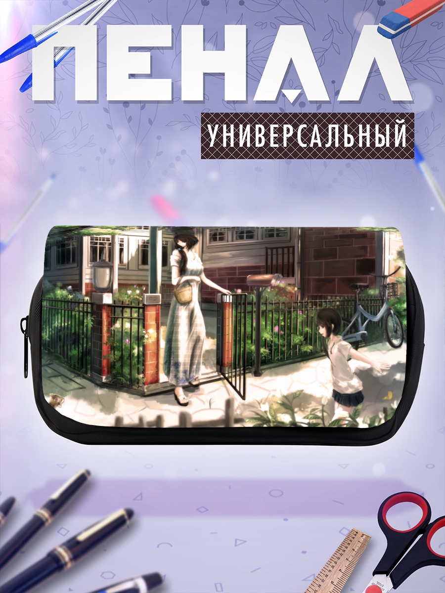 Пенал-косметичка Девушка с котом