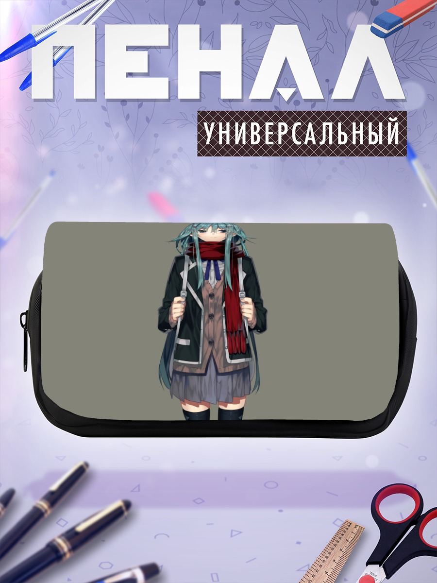 Пенал-косметичка Мику Хацунэ в шарфе