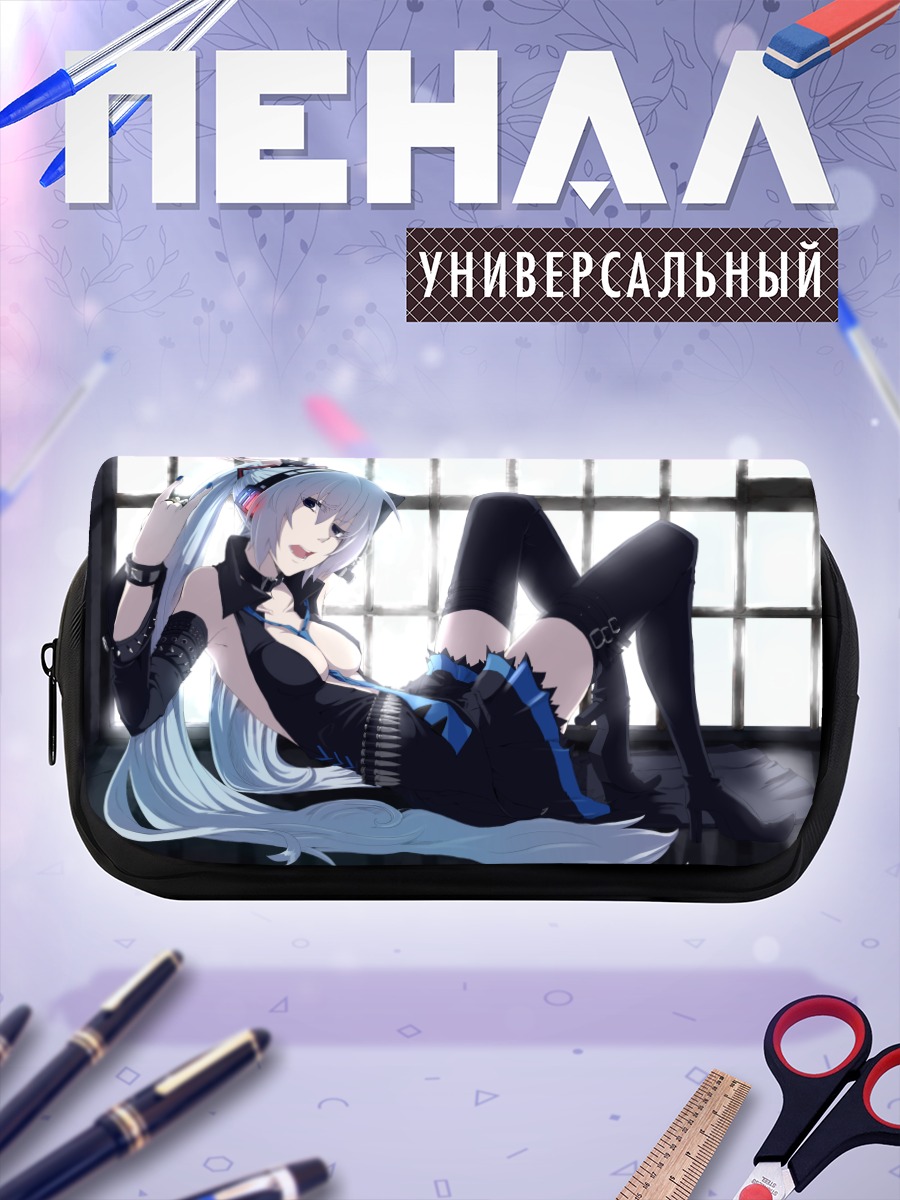 Пенал-косметичка Мику Хацунэ в черном