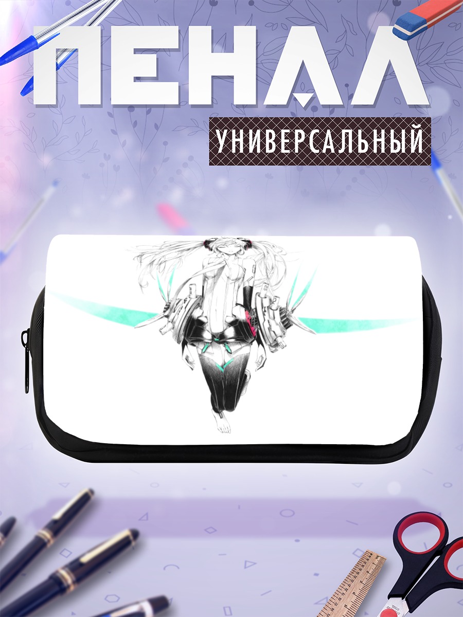 Пенал-косметичка Мику Хацунэ в белом