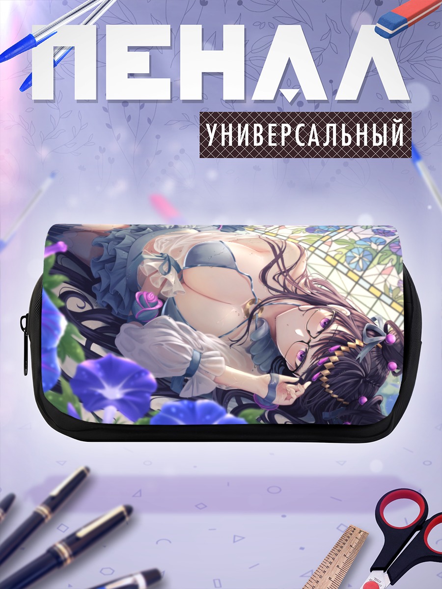 Пенал-косметичка Мурасаки Шикибу в цветах