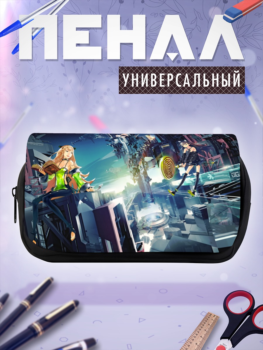 Пенал-косметичка Девушки в кибергороде