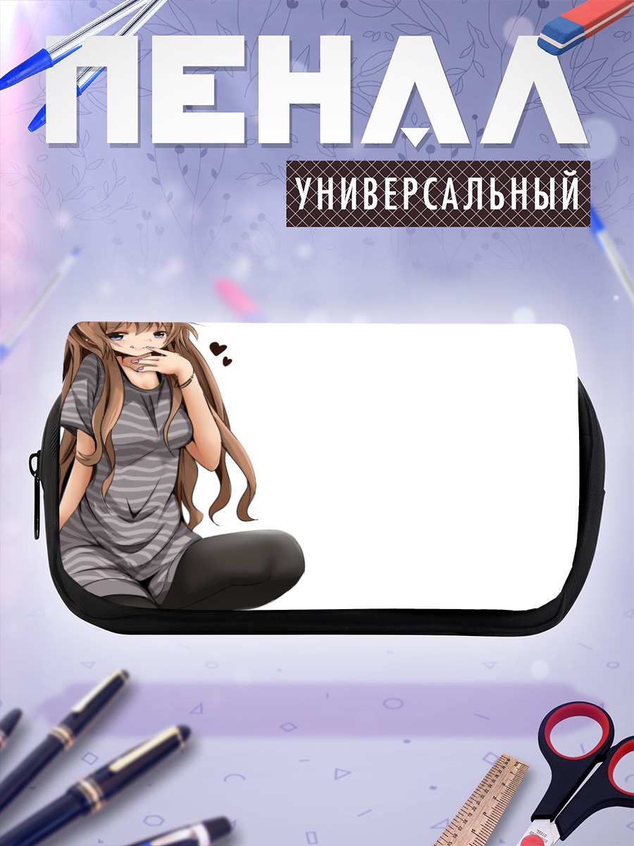 Пенал-косметичка Девушка с ободком