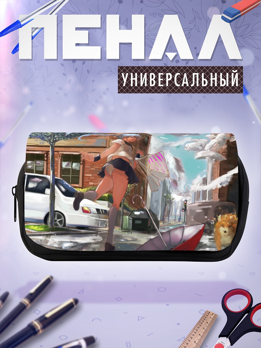 Пенал-косметичка Мику Хацунэ с зонтом