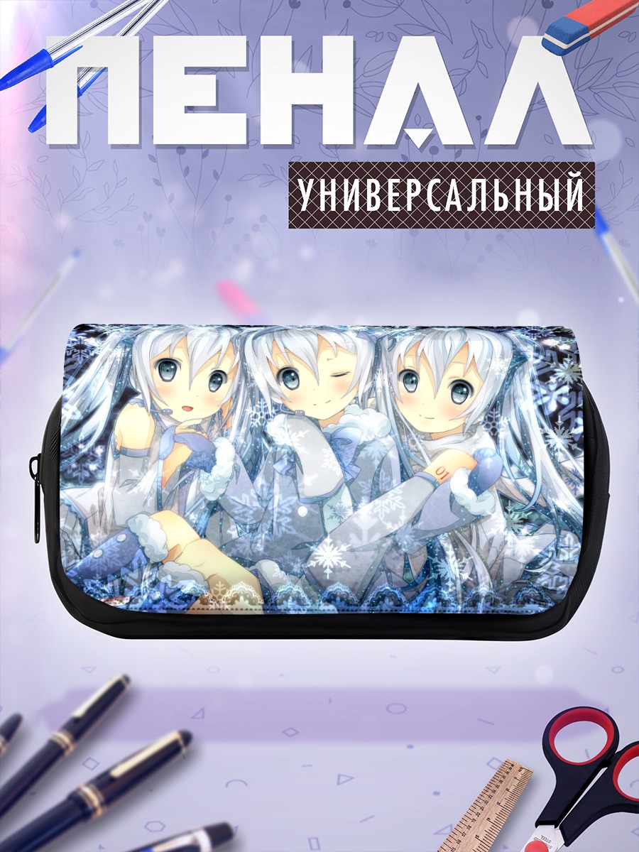 Пенал-косметичка Мику Хацунэ в снегу