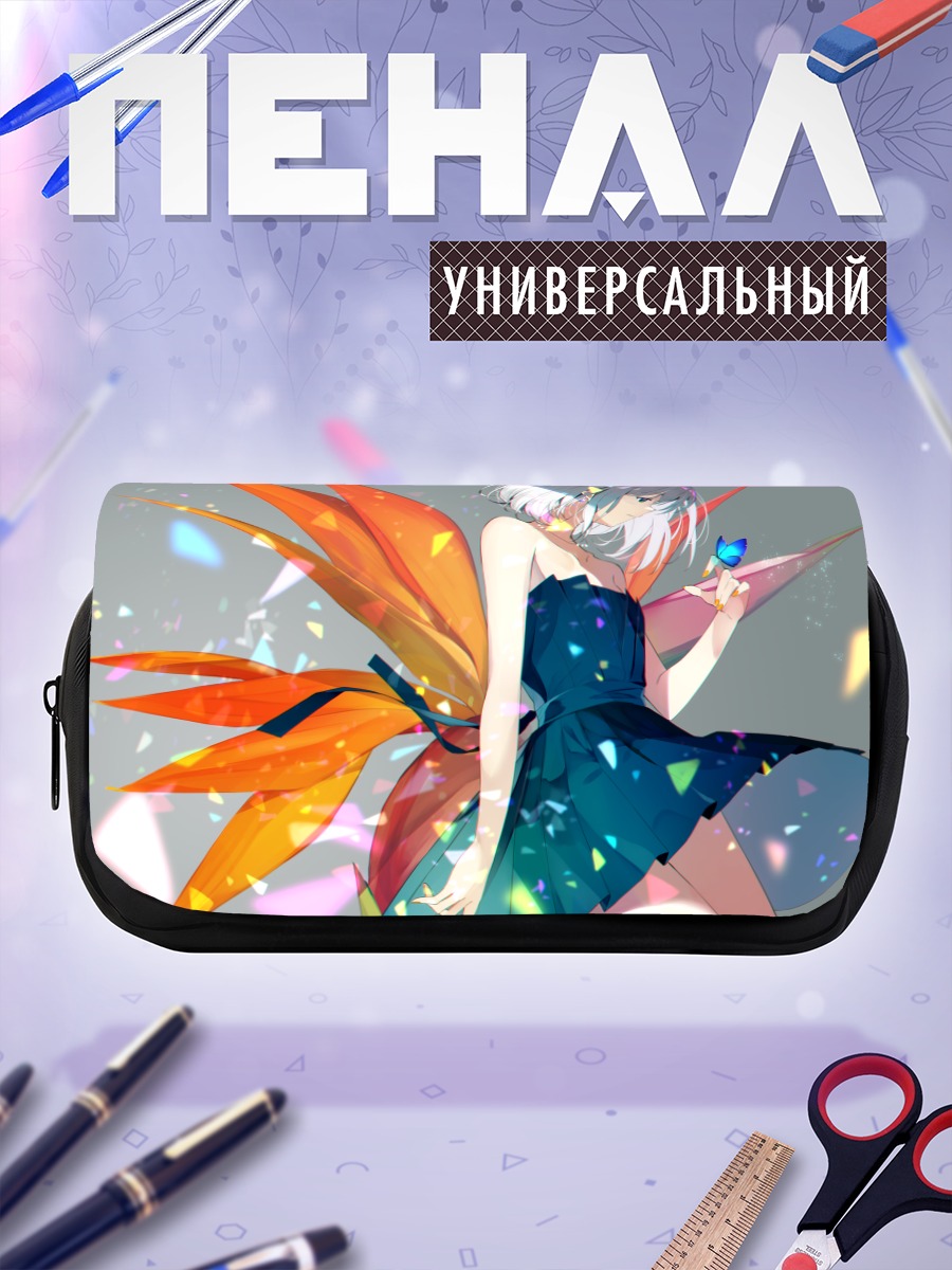 Пенал-косметичка Девушка с бабочкой