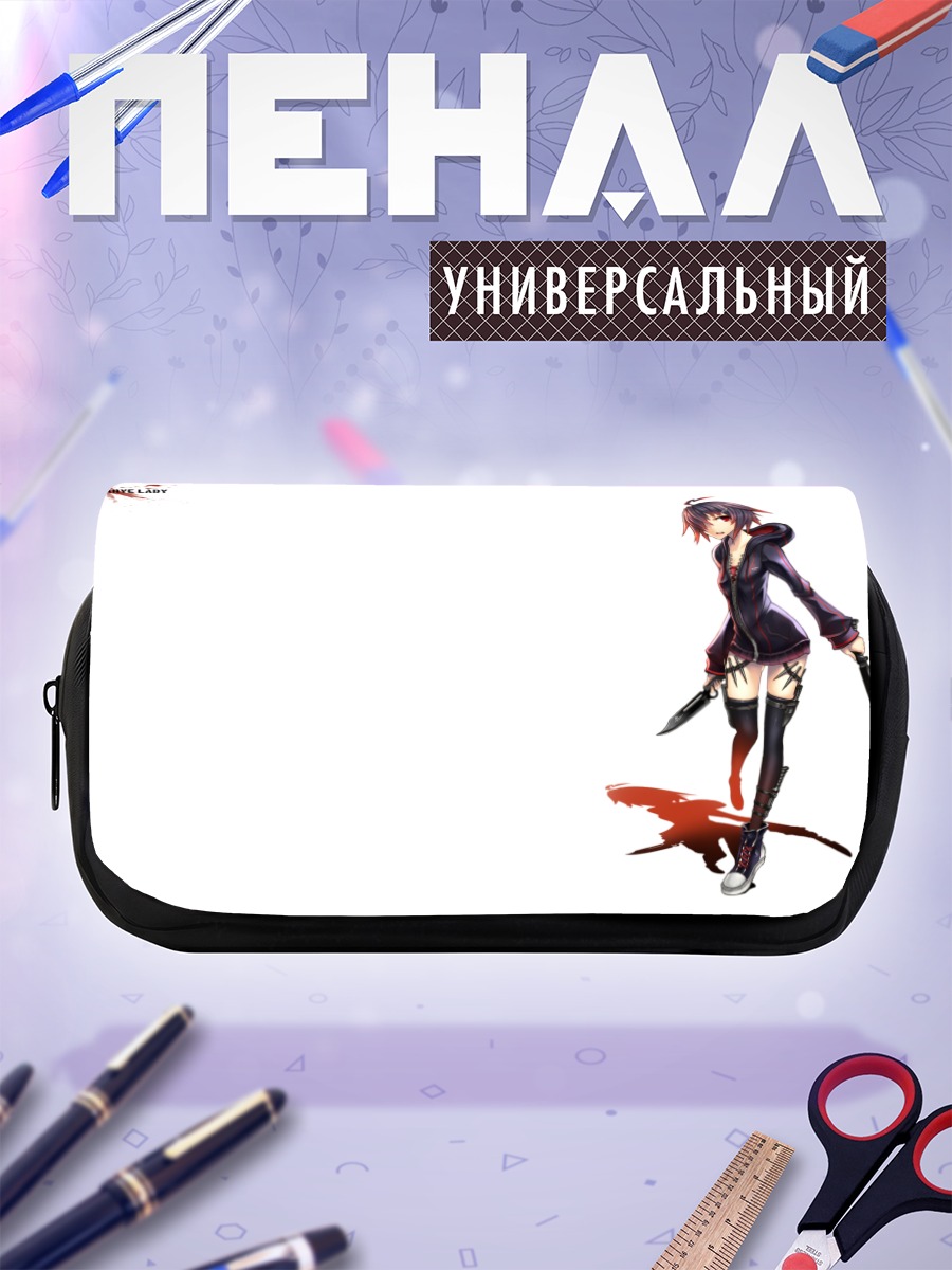 Пенал-косметичка Девушка с ножом