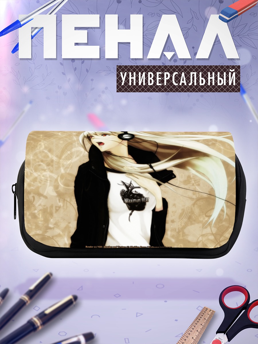 Пенал-косметичка Блондинка в наушниках
