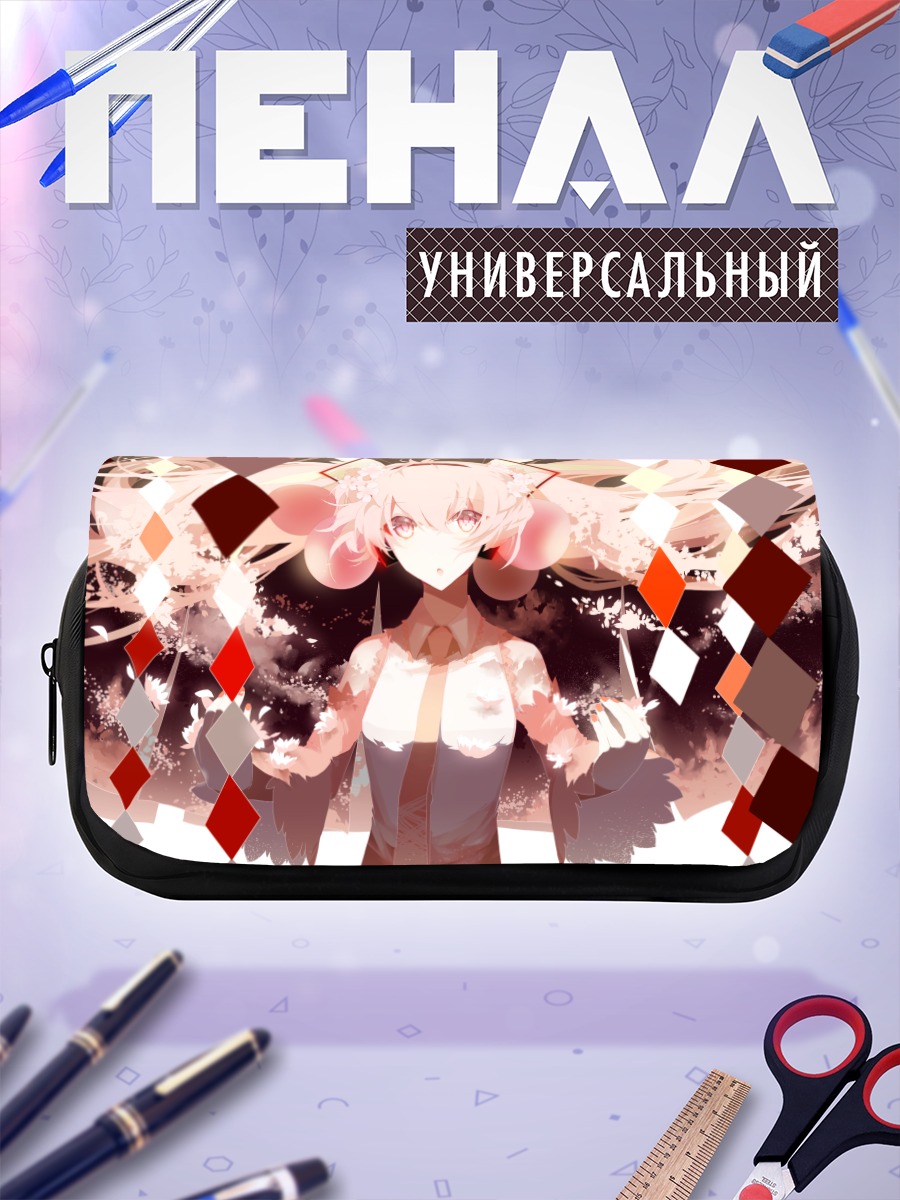 Пенал-косметичка Мику Хацунэ в ромбах