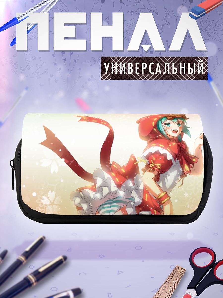 Пенал-косметичка Мику Хацунэ в красном
