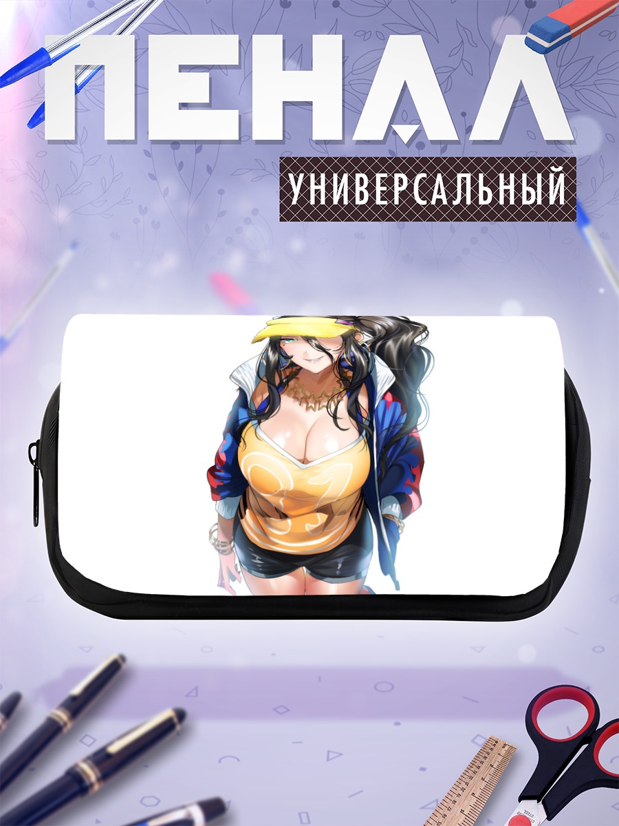 Пенал-косметичка Девушка в кепке