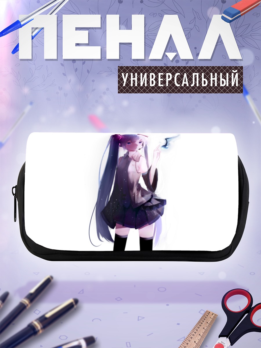 Пенал-косметичка Мику Хацунэ в белом