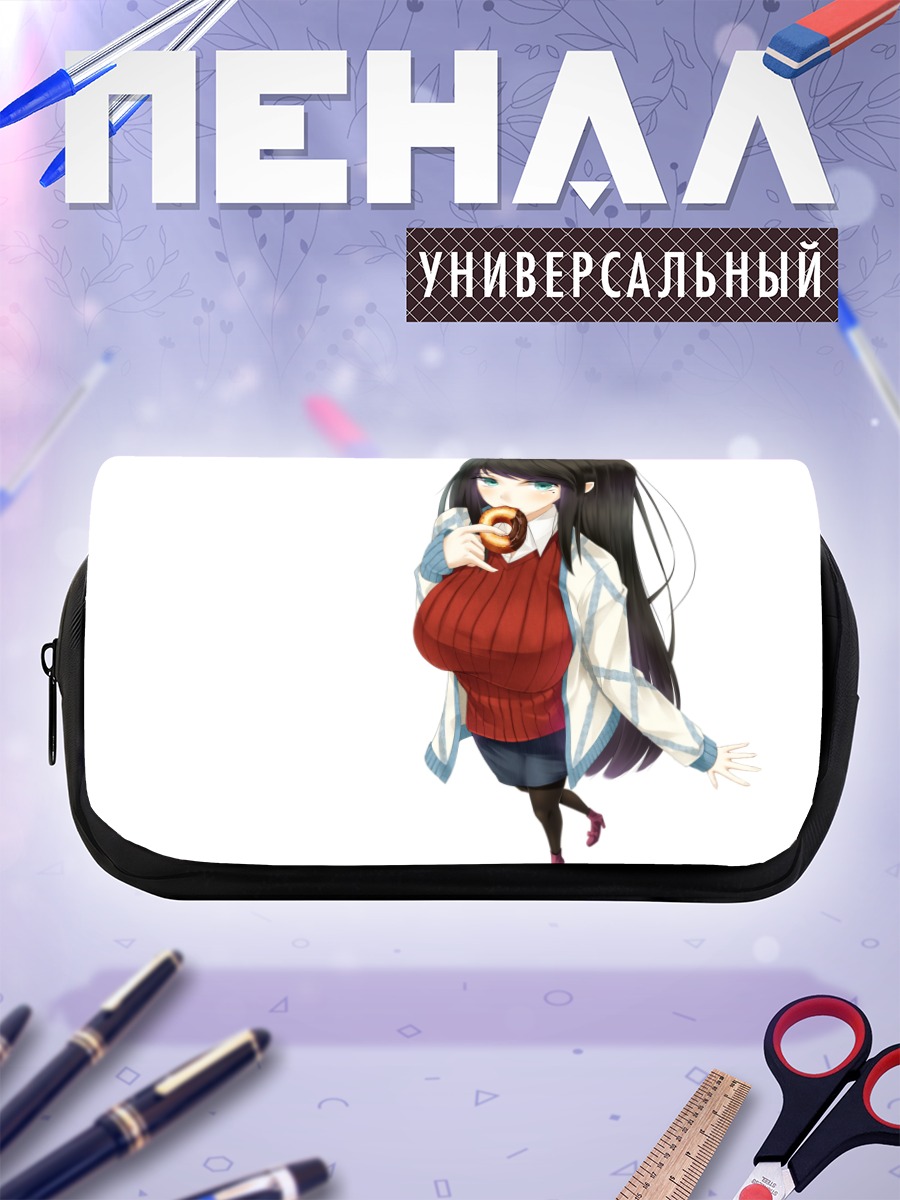 Пенал-косметичка Девушка с пончиком