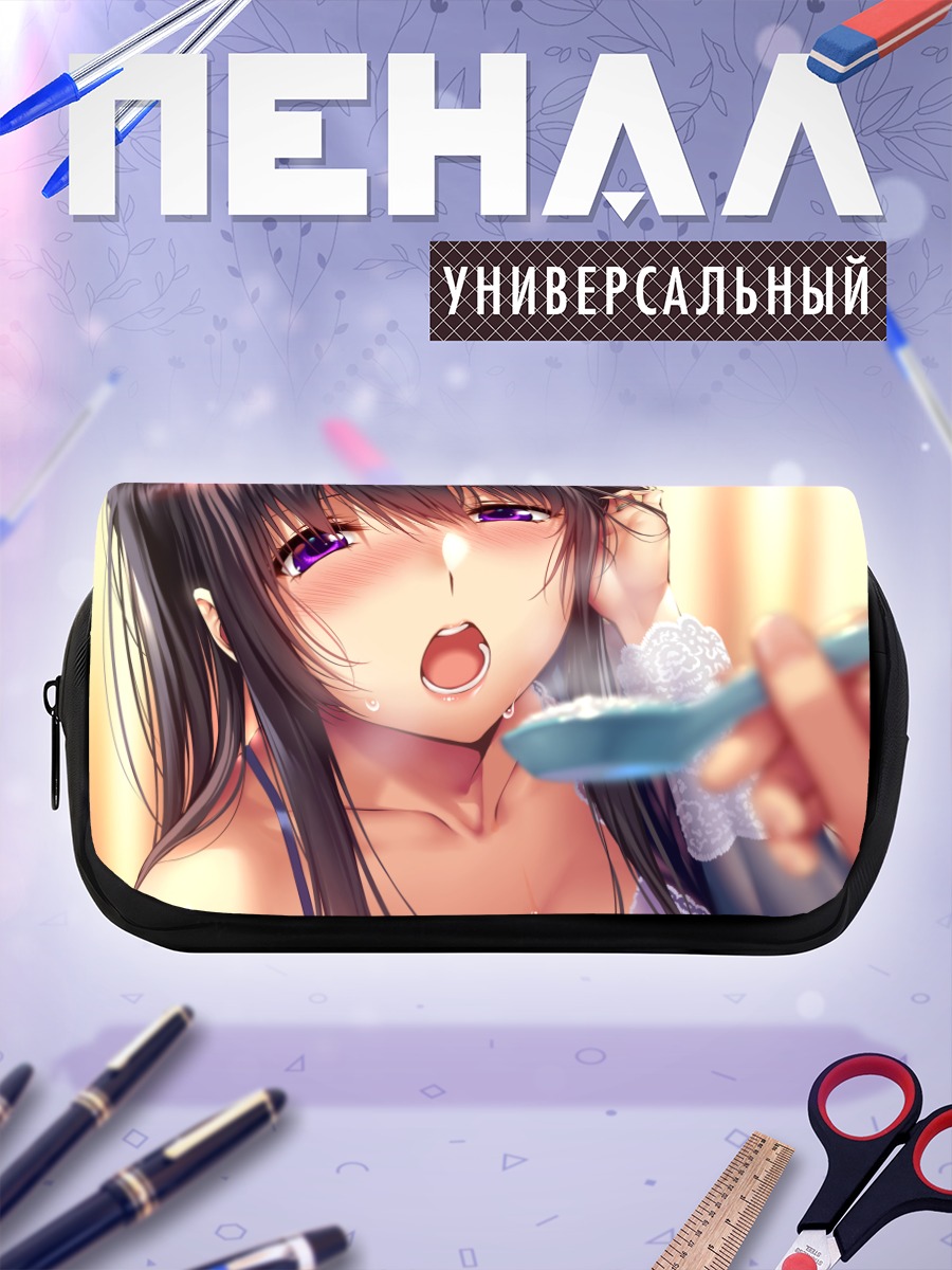 Пенал-косметичка Девушка с десертом
