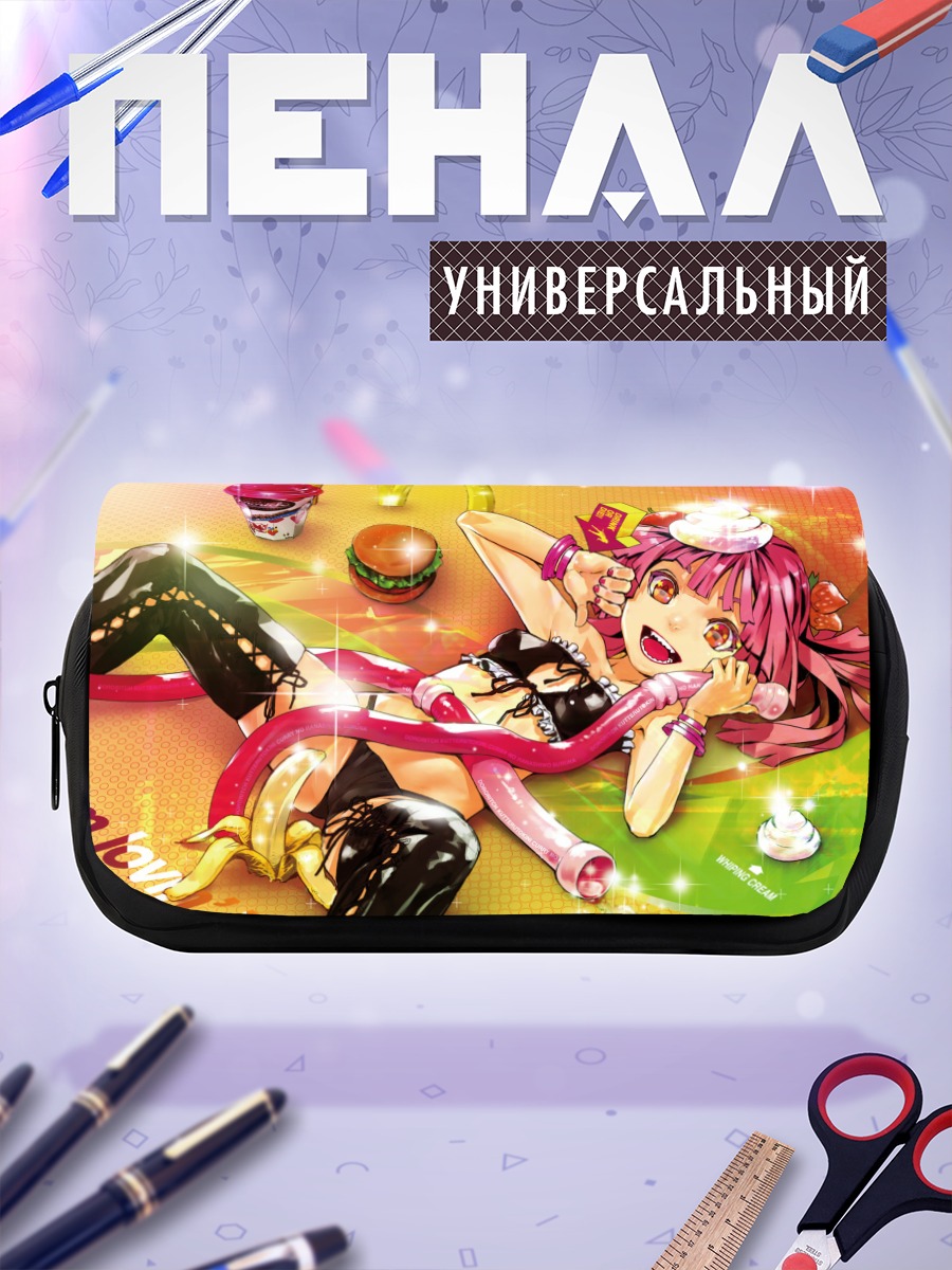 Пенал-косметичка Мику Хацунэ с клубникой