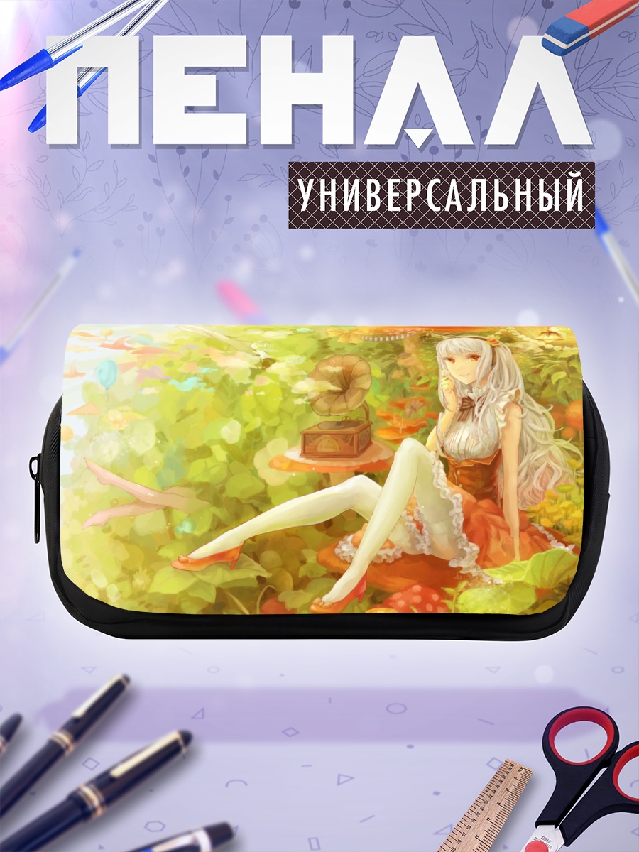 Пенал-косметичка Беловолосая девушка в лесу