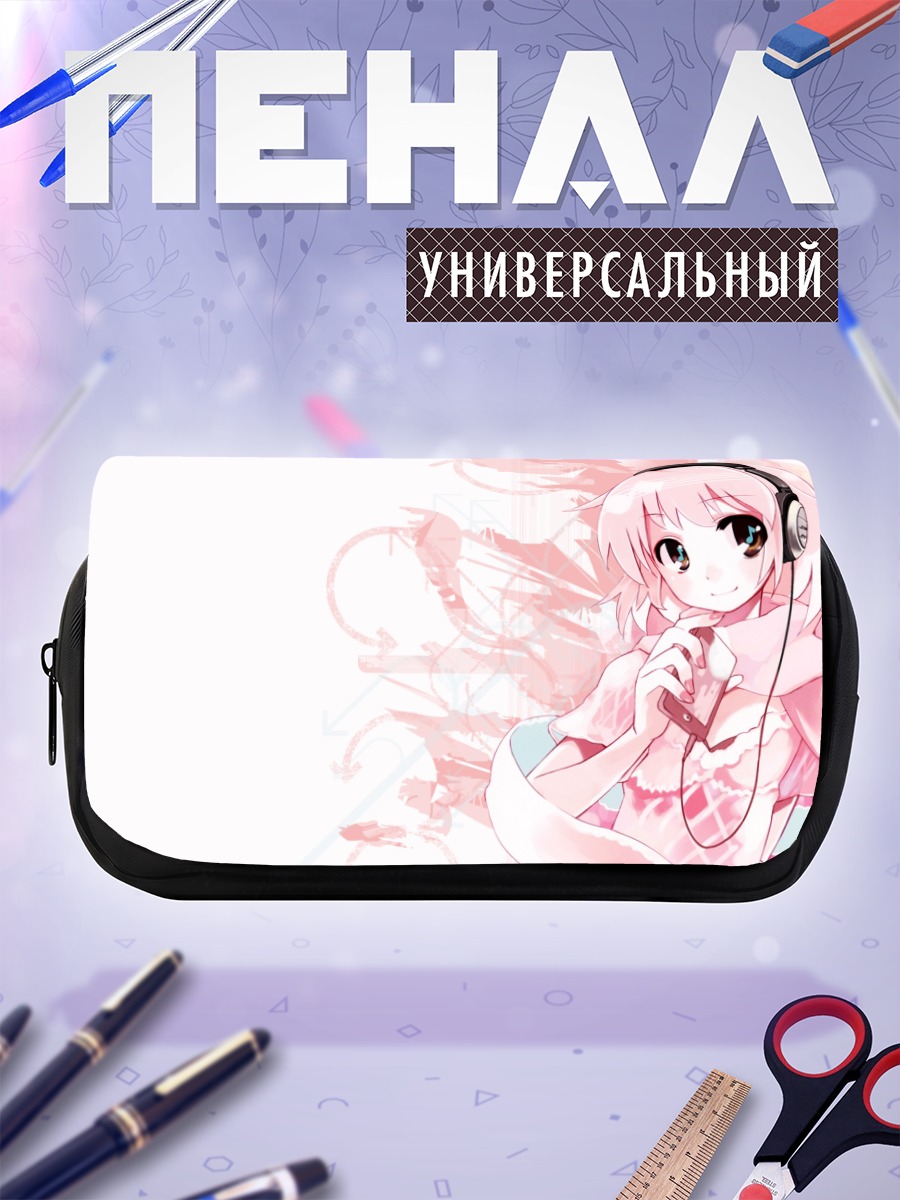 Пенал-косметичка Девушка в наушниках