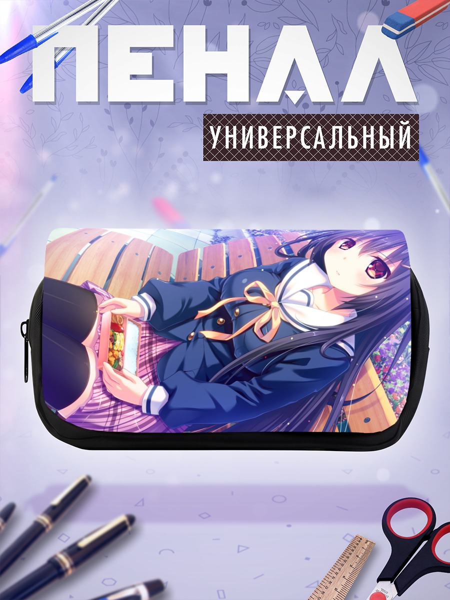 Пенал-косметичка Томоми Ниикура на скамейке