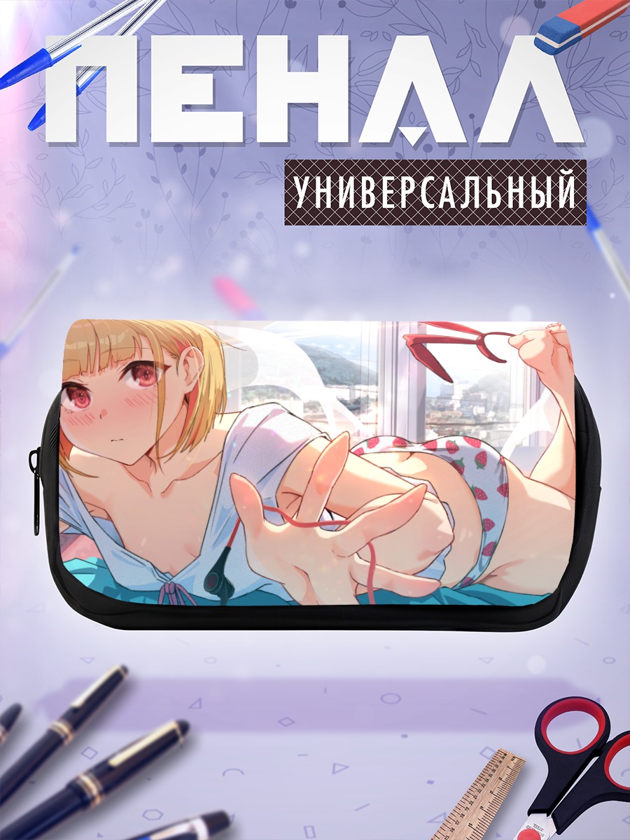 Пенал-косметичка Блондинка в наушниках