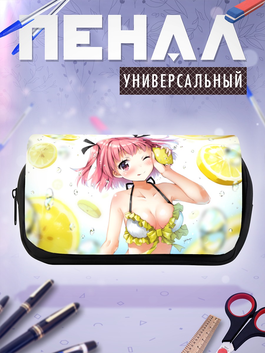 Пенал-косметичка Девушка с лимонами